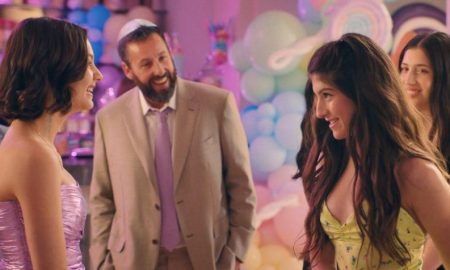 Adam Sandler with daughters Sunny and Sadie Sandler